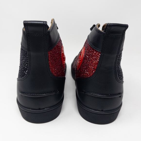 Christian Louboutin Sneakers Louis Flat Patent Crystals Size 43 EU 10 US - Picture 8 of 11
